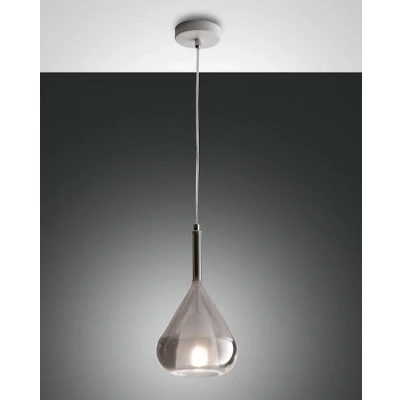 Afbeelding van Fabas Luce Hanglamp paars, rookgrijs, 1 lamp, glas