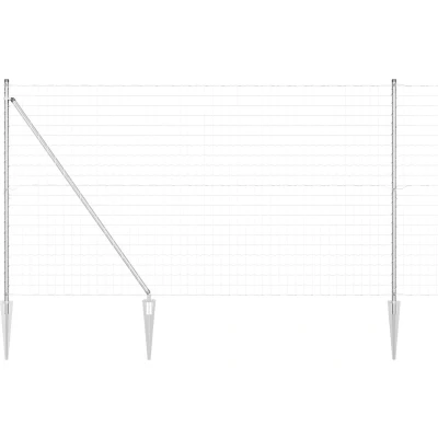 Afbeelding van vidaXL Euro hek met 7 puntpalen 1,6x10 m Gegalvaniseerd staal