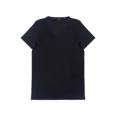 Afbeelding van HOM Supreme Cotton tee shirt (1 pack) heren T V hals zwart Maat: M