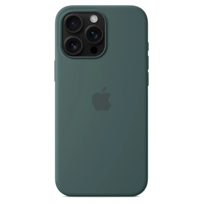 Afbeelding van Origineel Apple iPhone 16 Pro Max MagSafe Hoesje Siliconen en TPU (zacht) Softcase/Backcover Groen Telefoonhoesje