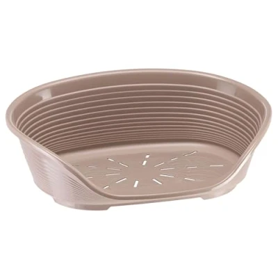 Afbeelding van FERPLAST Hondenmand &amp; Kattenmand Kunststof extra klein 100% gerecycled plastic wasbaar Ademend en antislip Siesta Deluxe, 43 x 28 xh 17,5 CM, BLAUW
