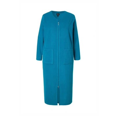 Afbeelding van Ulla Popken Badjas, Dames, Maat: 74/76, Lagoon green