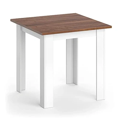 Afbeelding van Vicco Eettafel Karlos, walnoot/wit, 80 x cm