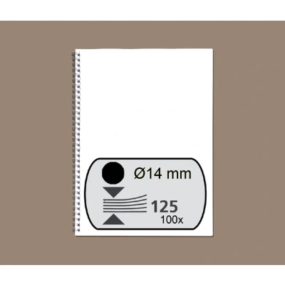 Afbeelding van Draadrug Fellowes 14mm 34 rings A4 zwart 100stuks