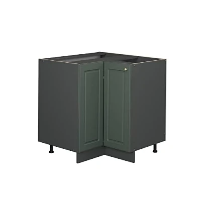 Afbeelding van Vicco Hoekkast &quot;Fame Line&quot;, Groen Goud Landhuis/Antraciet, 80.5 cm zonder werkblad
