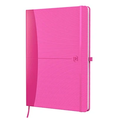 Afbeelding van Oxford Signature Business Journal A5 gelijnd 160 pagina&#039;s 90g soft touch reliëf kaft roze