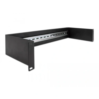 Afbeelding van Delock 19″ Hutschienenpanel 2 HE schwarz