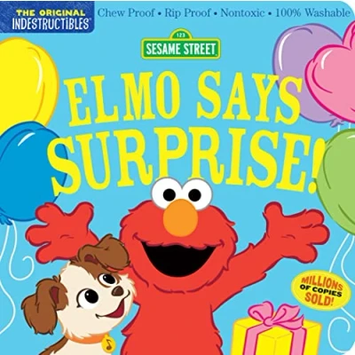Afbeelding van Indestructibles: Sesame Street: Elmo Says Surprise!: Chew Proof · Rip Nontoxic 100% Washable (Book for Babies, Newborn Books, Safe to Chew)