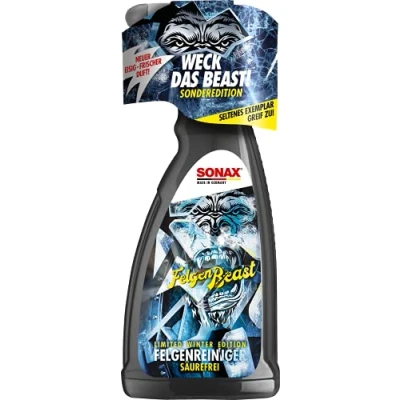 Afbeelding van SONAX FelgenBeast Winter Edition (1 liter) velgenreiniger in speciale editie &quot;Winter&quot; gelimiteerde oplage, alleen zolang de voorraad strekt, art.nr. 04333410
