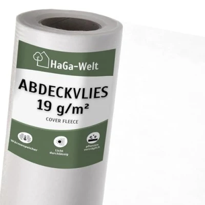 Afbeelding van HaGa Afdekvlies 19 g/m² in 3,2 m x 10 vorstbeschermingsvlies voor planten ademend broeibed vlies afdekkingen van verhoogde bedden