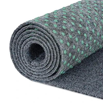 Afbeelding van Mazovia Kunstgras Balkon Tapijt Waterdicht Kunstgrastapijt Outdoor Gazontapijt per Meter met Noppen voor Balkon, Terras en Tuin 6,5 mm Grijs Blauw 100 x cm