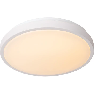 Afbeelding van Lucide Dasher Plafonnière Badkamer Ø 34,8 Cm Led 1x18w 2700k Ip44 Wit
