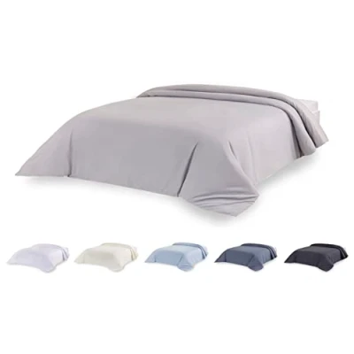 Afbeelding van Todocama Dekbedovertrek van microvezel, extra zacht, lichtgrijs voor bedden 80/90 150 x 220 cm