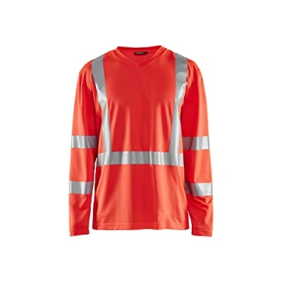 Afbeelding van Blaklader T shirt Lange Mouw Hi vis Blak Lader 3383 ROOD MT M