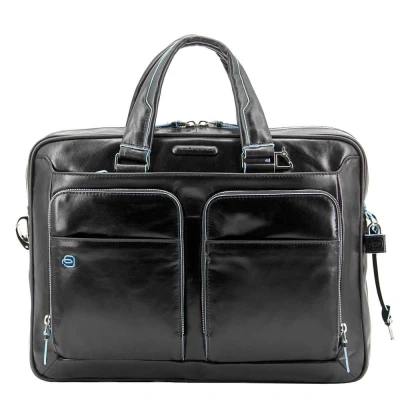 Afbeelding van Piquadro Blue Square Organized Laptop &amp; iPad Case black Laptoptas