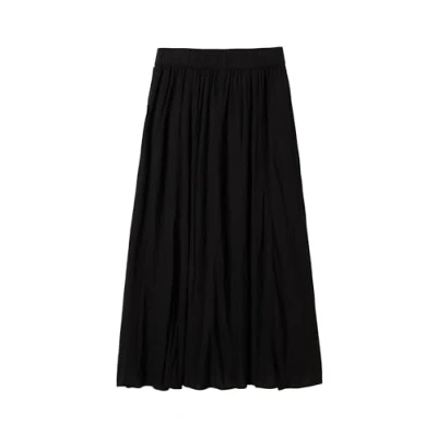 Afbeelding van TOM Tailor Crinkle MIDI Alijn rok, Dames, Maat: 34, Deep black