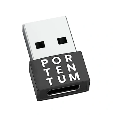 Afbeelding van PORTENTUM USB C naar adapter 480 MB Snelheid Premium Zink Toestaan met Hoge Hittebestendigheid Zwart