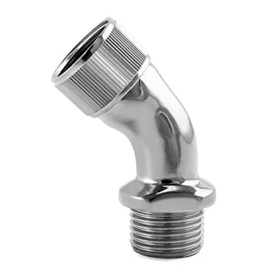 Afbeelding van QWORK bocht voor handdouches, 1/2 &#039;&#039; binnendraad en buitendraad, messing verchroomd, 1 stuk
