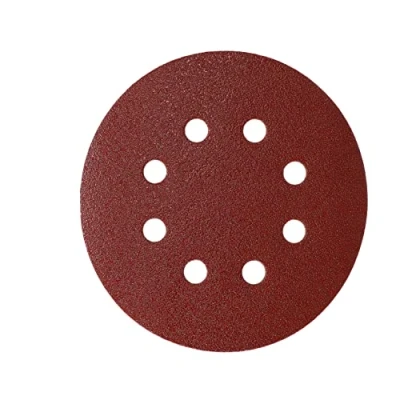 Afbeelding van Mirka Red Schuurpapier Schuurschijven Ø 125 mm / klithechting 8 gaats korrel P80 5 stuks voor het schuren van hout, metaal en kunststof