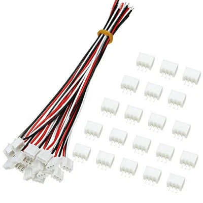 Afbeelding van 20 Sets Mini Micro 3pin JST XH Connector Plug 2,54mm Met 24AWG Draden Kabels 150mm Lengte Pin Connectors Terminals