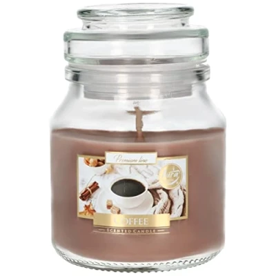 Afbeelding van KOTARBAU® Geurkaars, geur, klein in glas met deksel, koffie idee, aromatherapie, decoratiekaarsen, brandduur tot 28 uur
