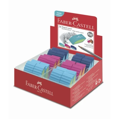 Afbeelding van Gum Faber Castell Bicolor in 3 assorti kleuren