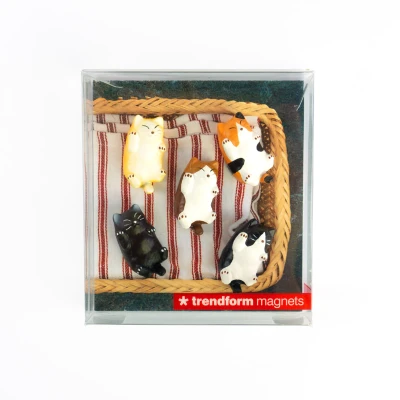 Afbeelding van Trendform Magneet Animal Set Van 5 Kitty Kat Multi 3x1,8x1cm Nice thingZ