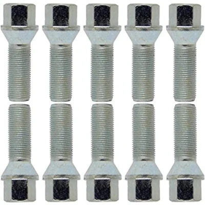 Afbeelding van 10 wielbouten, kegelvormig, zilver, M12 x 1,5, 24 mm