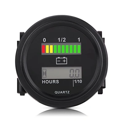 Afbeelding van Golfkar Batterij Indicator Meter Meter, Keenso 12V/24V 36V 48V LED Digitale Met LCD Urenteller voor Golfkarretjes Instrumentatie