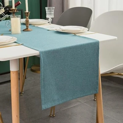 Afbeelding van Simurq Tafelloper, modern, afwasbaar, waterafstotend, lotuseffect, voor buiten, onderhoudsvriendelijk, antraciet, tafelband, 30 x 120 cm