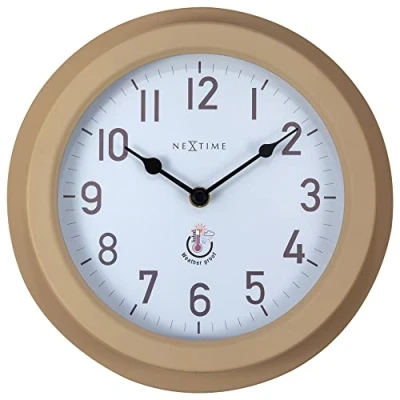 Afbeelding van Nextime Ne 4301Br Buitenwandklok 22Cm Metaal Bruin Poppy