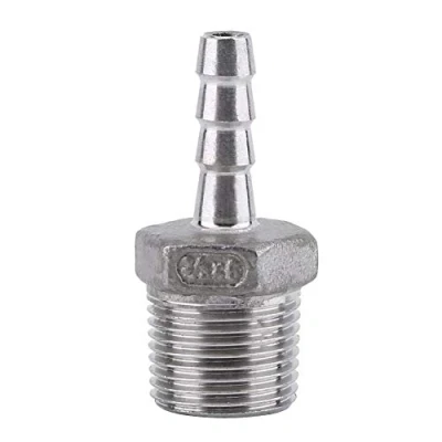 Afbeelding van 3/8*6mm Connexteur Raccord de Tuyau Barbelé à Filetage Adaptateur Externe BSP Queue SS304 1/8&quot; 3/4&quot;
