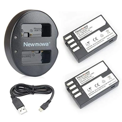 Afbeelding van Newmowa vervangende D Li109 batterij (verpakking van 2) en draagbare USB oplaadset voor Pentax K R KP 30 50 70 500 S1 S2 Camera