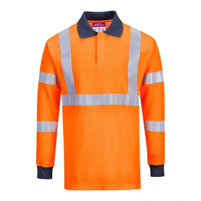 Afbeelding van Vlamvertragend RIS Poloshirt maat Large, Orange