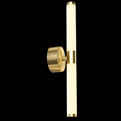 Afbeelding van Maytoni LED wandlamp Axis, goudkleurig, hoogte 35,6 cm