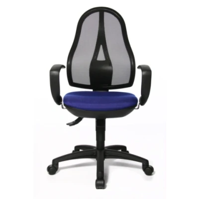Afbeelding van Topstar OP20QG26 Open Point SY, bureaustoel, ergonomisch, incl. armleuningen, stoffen bekleding, blauw