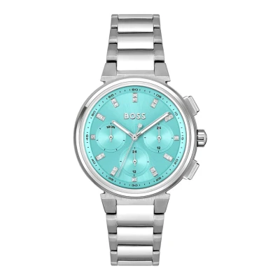 Afbeelding van HUGO BOSS dames One horloge HB1502763 in de kleur Zilver