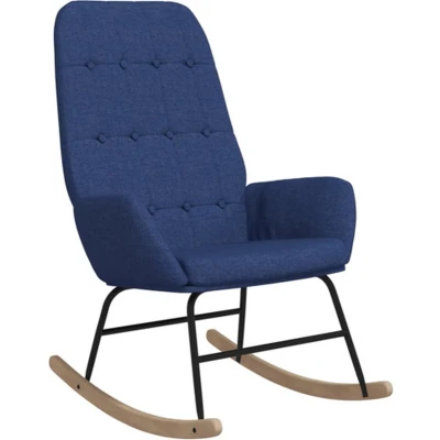 Afbeelding van Schommelstoel stof blauw
