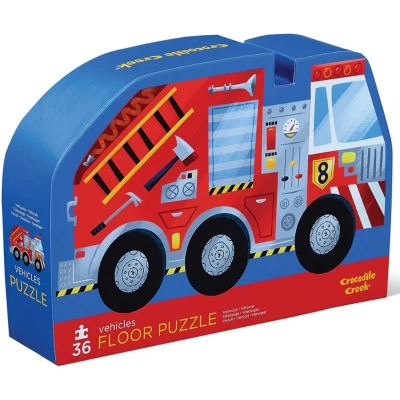 Afbeelding van Crocodile creek vloerpuzzel voertuigen 36st