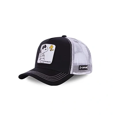 Afbeelding van Capslab Snoopy De Peanuts Zwart Wit Trucker Pet