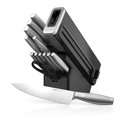 Afbeelding van Ninja StaySharp 14 delige Roestvrijstalen Messenset, Houtskoolzwart Houten Messenblok &amp; Geïntegreerde Slijper, K620014EUUK