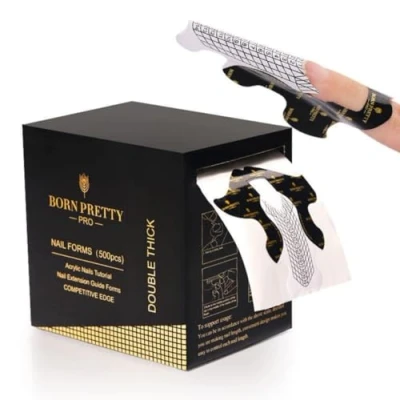 Afbeelding van Born Pretty Nagelsjablonen 500 stuks Nagel sjablonen stickers Nail forms verlenging Nagelvormen stiletto form vorm Nagelverlenging
