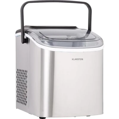 Afbeelding van Klarstein Ijsblokjesmachine Voor Thuis Kamperen Gastronomie Snelle Mini Klein Professionele Ijsmaker Grote En Kleine Ijsblokjes Zelfreinigend 1 3 Liter Watertank 12 Kg Ijs In 24 Uur Roestvrij Staal