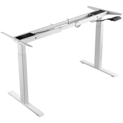 Afbeelding van VEVOR Bureauframe met dubbele motor, instelbare hoogte 70 117 cm en lengte 110 178 cm, elektrisch verstelbaar tafelframe, ergonomische doe het zelf werkplekbasis (alleen wit frame)
