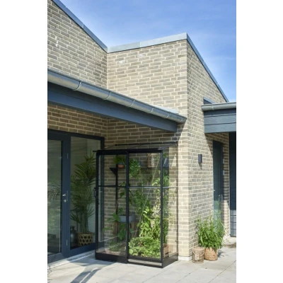 Afbeelding van Halls muurkas Qube LT24 zwart gecoat