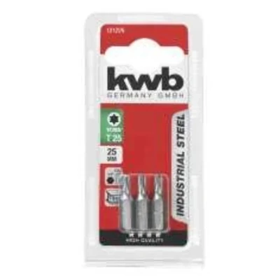 Afbeelding van KWB Bit Torx 10 25 mm INDUSTRIAL STEEL 3 stuks