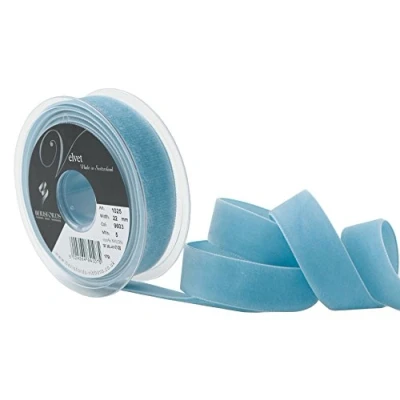 Afbeelding van Berisfords Fluwelen lint, blauwe noot, 4 x 3 10,2 cm