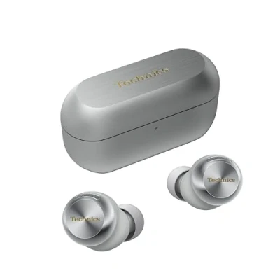 Afbeelding van Technics EAH AZ100E S Draadloze oordopjes met ruisonderdrukking, 10 mm Magnetic Fluid Driver, Multipoint Bluetooth, Voice Focus AI, comfortabele in ear hoofdtelefoon, zilver