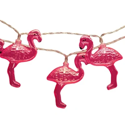 Afbeelding van Roze Flamingo String Lights Batterij Werkt