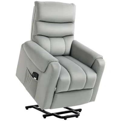 Afbeelding van HOMCOM Massagestoel met opstahulp en 2 afstandsbedieningen 713 090V90